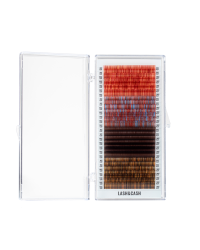 Eyelashes LASH&CASH, BURGUNDY SHADES, mix 28 lines, SCULPTOR