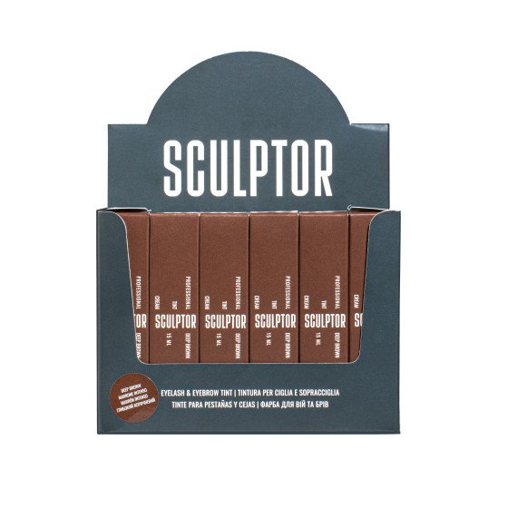 Краска для ресниц, EYELASH TINT Brown 15 мл, SCULPTOR