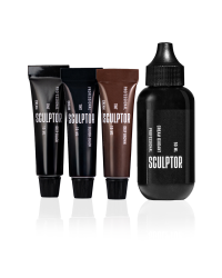 Eyelash Tinting Kit: 3 Tint Colors 15 ml + Cream Oxidant 1.8% 50 ml, SCULPTOR
