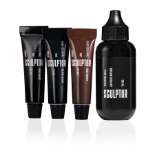 Eyelash Tinting Kit: 3 Tint Colors 15 ml + Cream Oxidant 1.8% 50 ml, SCULPTOR