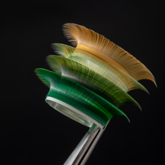 Eyelashes LASH&CASH, OLIVE SHADES, mix 28 lines, SCULPTOR