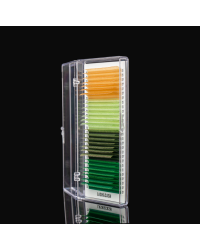 Eyelashes LASH&CASH, OLIVE SHADES, mix 28 lines, SCULPTOR