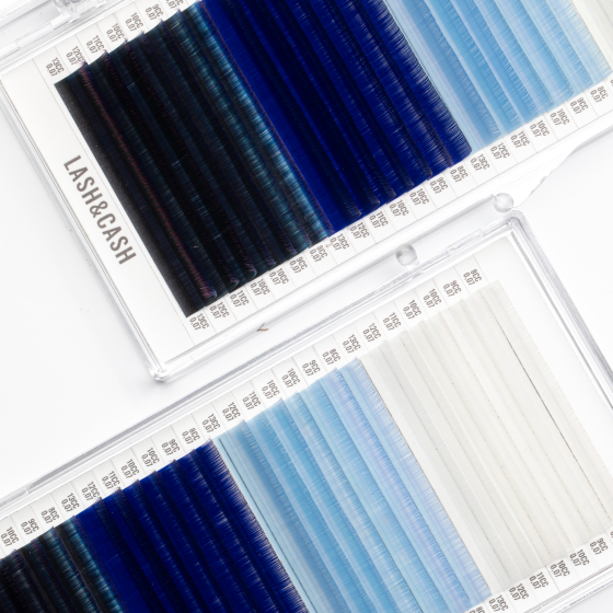 Eyelashes LASH&CASH, TANZANIT SHADES, mix 28 lines, SCULPTOR