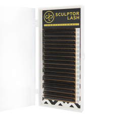 Вії dark brown GOLD, окремі довжини 18 ліній, SCULPTOR