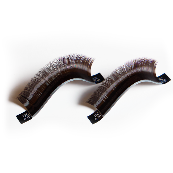 Dark chocolate eyelash extensions PRIZMATIC, mix 20 lines, SCULPTOR