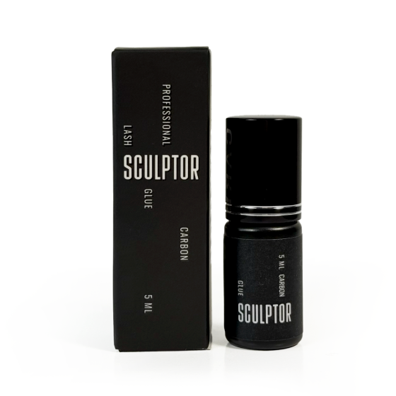 Eyelash Extension Adhesive CARBON, drying time 0.5–1 sec, 5 ml, SCULPTOR