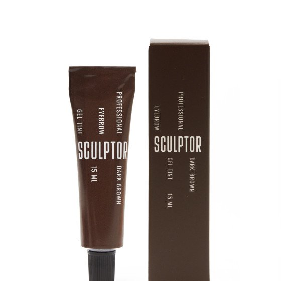 Гель-фарба для брів dark brown 15 ml, SCULPTOR