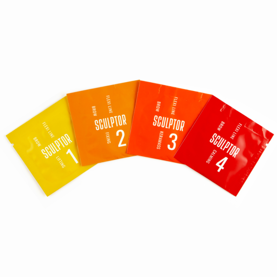 FLEXI LINE eyebrow complex in a 1.5ml sachet, SCULPTOR: №1+№2 + care (№3+№4) as a gift