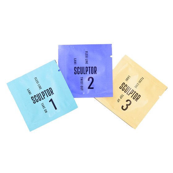  FLEXI LINE eyelash complex in a 1 ml sachet, SCULPTOR: №1 + №2 + care №3 as a gift