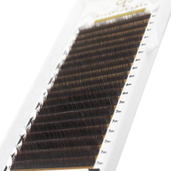 Вії dark brown GOLD, mix (5-7) 18 ліній, SCULPTOR