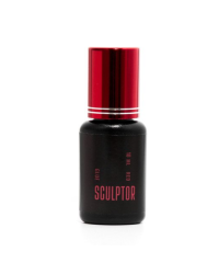 RED eyelash extension adhesive glue with 0.3 second dry time, час зчеплення 0,3-0.5 сек., 10ml, SCULPTOR