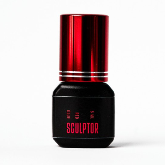 Клей для нарощування вій RED, час зчеплення 0,3-0.5 сек., 5ml, SCULPTOR