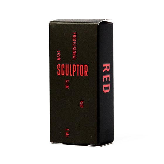 Клей для наращивания ресниц RED, время сцепления 0,3-0.5 сек., 5ml, SCULPTOR