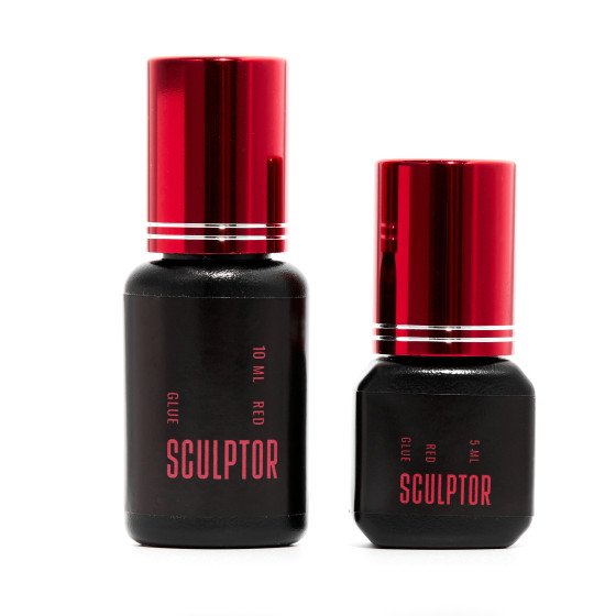 Клей для наращивания ресниц RED, время сцепления 0,3-0.5 сек., 5ml, SCULPTOR