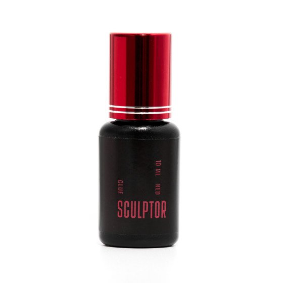 Клей для наращивания ресниц RED, время сцепления 0,3-0,5 сек., 10ml, SCULPTOR