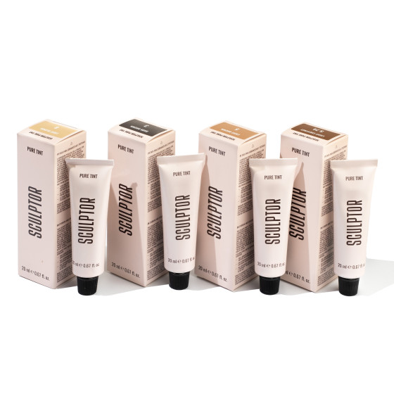 Фарба PURE TINT для брів та вій, Dark Brown 3 (Темно-коричнева), 20 ml, SCULPTOR