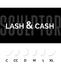 Black eyelash extensions LASH&CASH, 28 lines, SCULPTOR