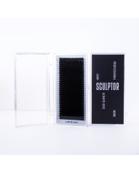 Black eyelash extensions LASH&CASH, 28 lines, SCULPTOR