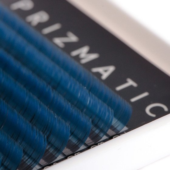 Ombre eyelashes 2T Blue PRIZMATIC, mix 20 ліній, SCULPTOR