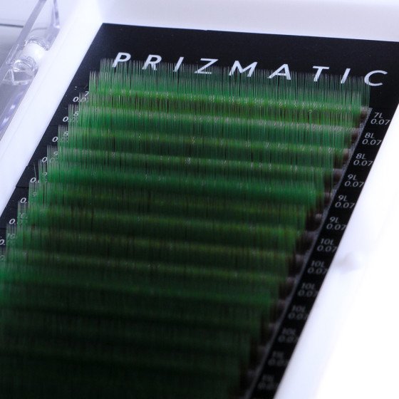 Вії 2T Green PRIZMATIC, mix 20 ліній, SCULPTOR