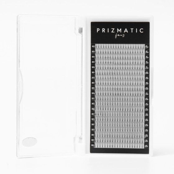SCULPTOR PRIZMATIC pre-made fans  for lash extensions | Order a tray with a mix of popular lengths 8-14 mm