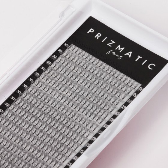 SCULPTOR PRIZMATIC pre-made fans  for lash extensions | Order a tray with a mix of popular lengths 8-14 mm