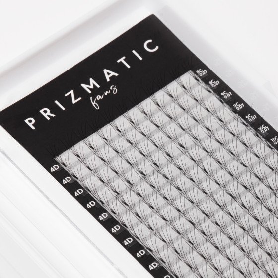 SCULPTOR PRIZMATIC pre-made fans  for lash extensions | Order a tray with a mix of popular lengths 8-14 mm