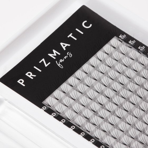 SCULPTOR PRIZMATIC pre-made fans  for lash extensions | Order a tray with a mix of popular lengths 8-14 mm