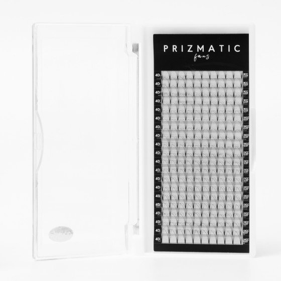 SCULPTOR PRIZMATIC pre-made fans  for lash extensions | Order a tray with a mix of popular lengths 8-14 mm
