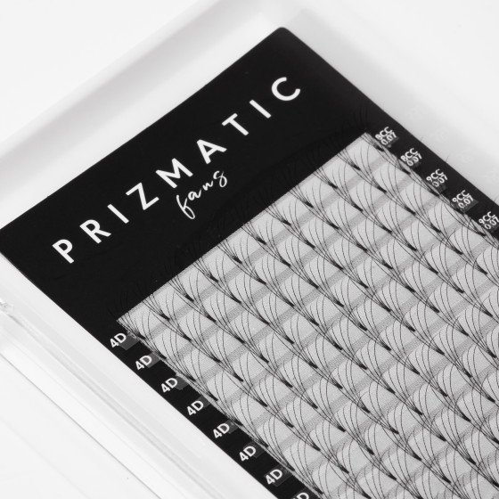 SCULPTOR PRIZMATIC pre-made fans  for lash extensions | Order a tray with a mix of popular lengths 8-14 mm