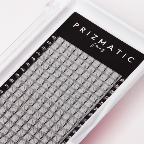 SCULPTOR PRIZMATIC pre-made fans  for lash extensions | Order a tray with a mix of popular lengths 8-14 mm