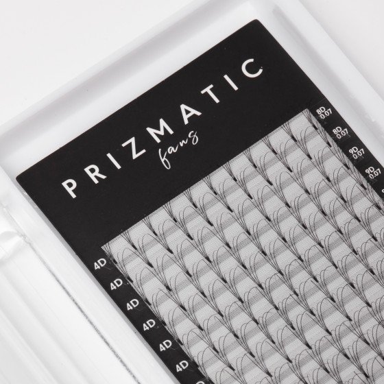 SCULPTOR PRIZMATIC pre-made fans  for lash extensions | Order a tray with a mix of popular lengths 8-14 mm