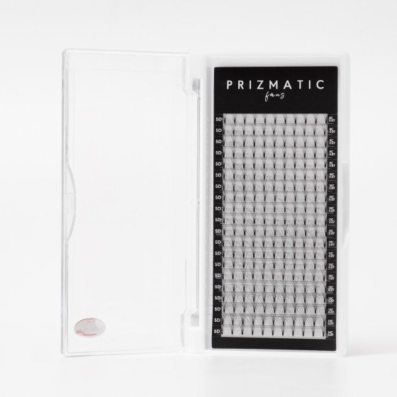 SCULPTOR PRIZMATIC pre-made fans  for lash extensions | Order a tray with a mix of popular lengths 8-14 mm