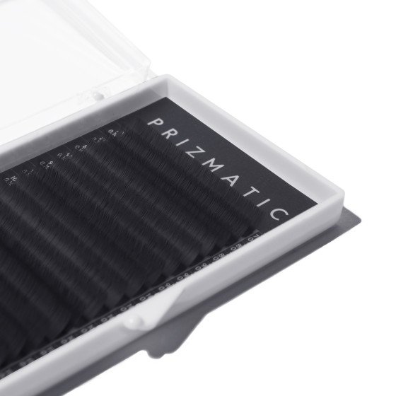 Black lashes for extensions SCULPTOR PRIZMATIC | Buy a tray with a mix of lengths 7-13 mm