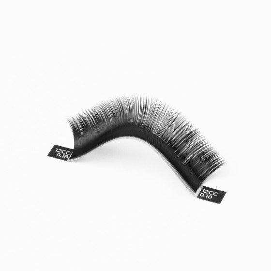 Black lashes for extensions SCULPTOR PRIZMATIC | Buy a tray with a mix of lengths 7-13 mm