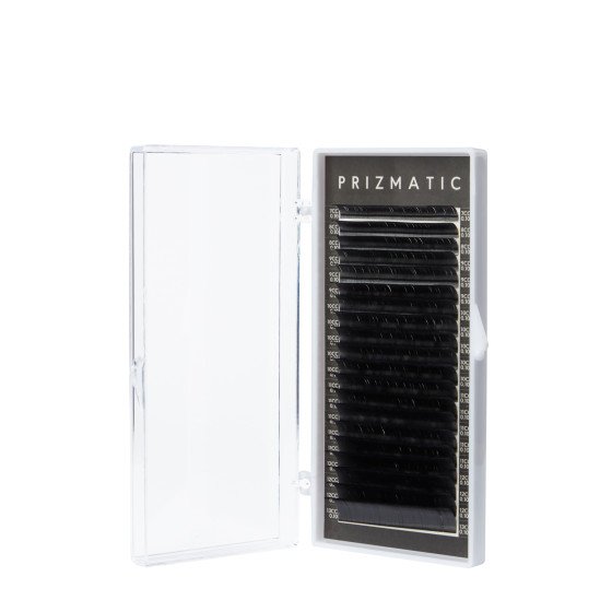 Black lashes for extensions SCULPTOR PRIZMATIC | Buy a tray with a mix of lengths 7-13 mm