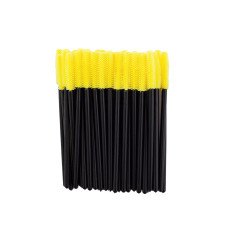 Щіточки силіконові для розчісування вій YELLOW, 50шт в упаковці
