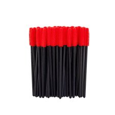 Щетки силиконовые для расчесывания ресниц RED, 50шт в упаковке