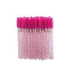 Щіточки нейлонові для розчісування вій червоні 50 шт. в упаковці