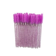Щіточки нейлонові для розчісування вій  VIOLET, 50шт в упаковці
