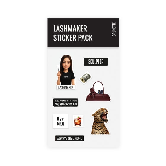 Sticker Pack LASHMAKER, SCULPTOR