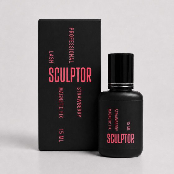 MAGNETIC FIX для швидкої фіксації вій STRAWBERRY 15 ml, SCULPTOR